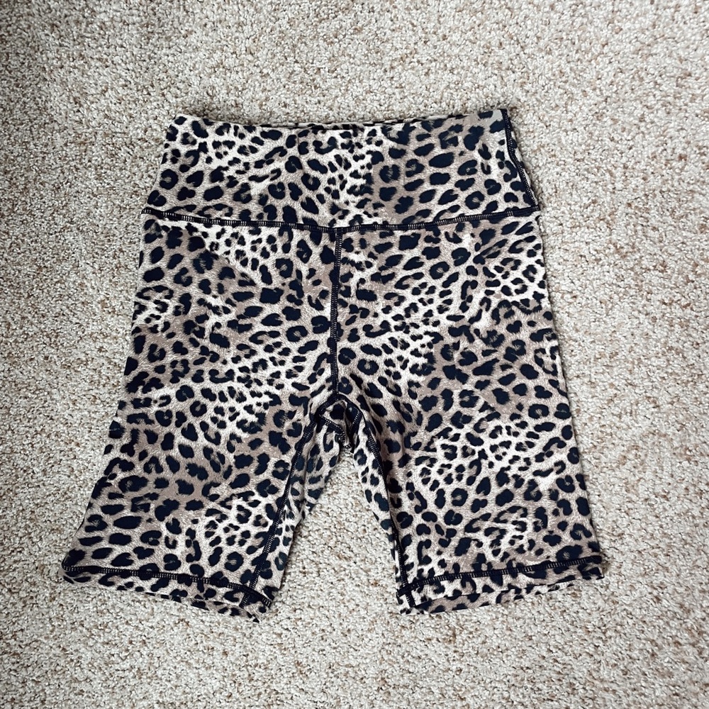 Spiritual Gangster Cheetah Workout Biker Shorts